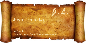 Jova Loretta névjegykártya